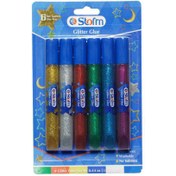 تصویر چسب اکلیلی6رنگ استورم کد HL-608- یک بسته 24 تایی 