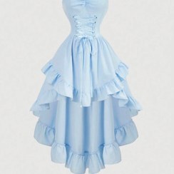 تصویر پیراهن زنانه کوتاه کروات ضربدری برند وینتیج 