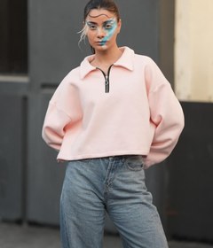 تصویر نیم زیپ داخل کرک برند koton - سرمه ای 