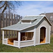 تصویر خانه سگ چوبی مدل L40 