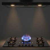 تصویر ست هود و اجاق گاز شیشه‌ای ۵ شعله توساکو 