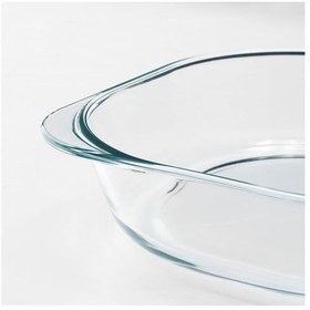 تصویر ظرف شیشه ای مخصوص فرایکیا مدل FÖLJSAM IKEA FÖLJSAM Oven dish clear glass24.5x24.5 cm