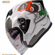 تصویر کلاه کاسکت بدون فک EK عینک دار مدل 528 monster EK cap without jaw with glasses model 528 monster