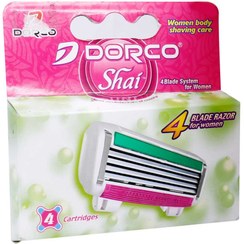 تصویر تیغ یدک زنانه دورکو مدل Shai بسته 4 عدد Dorco cartridges Shai 4 Disposable Razors