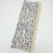 تصویر رومیزی رانر قلمکار طرح چوگان سرمه‌ای 