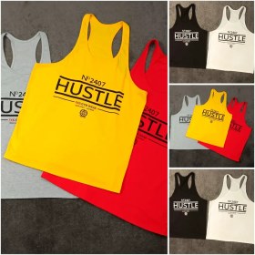 تصویر رکابی مردانه نخ و پنبه برند Hustle سایز L تا 2XL - سفید / L 