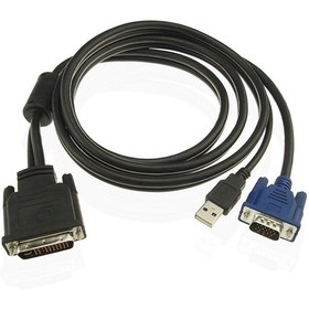 تصویر کابل تبدیل DVI مدل 35 پین به DVI to VGA) VGA) ا Laptop DVI 30+5 Pin to VGA 15 Pin and USB Adapter Cable Laptop DVI 30+5 Pin to VGA 15 Pin and USB Adapter Cable