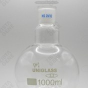 تصویر بالن شیشه‌ای ته گرد روداژ دار یونی لب 