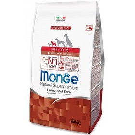تصویر غذای خشک مناسب برای توله سگ Monge مخصوص نژاد های خیلی کوچک تهیه شده از گوشت مرغ - 800گرم 
