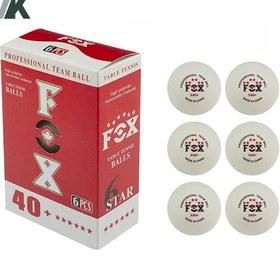 تصویر توپ پینگ پنگ فاکس FOX مدل 40 پلاس بسته 6 عددی شناسه 10100557 