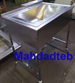 تصویر سینک نوزاد استیل پایه دار - کد MHT16-2 - 60*90 پایه دار Medical baby sink