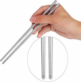 تصویر چاپستیک استیل طرح دار 