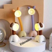 تصویر چراغ مطالعه رومیزی فنری آهنربایی کوچک پایه تنظیم شو کد 1680 - آبی زرد Night Light