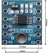 تصویر ماژول مبدل آنالوگ به دیجیتال 16بیتی ADS1118 ADS1118 ADC Module