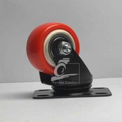 تصویر چرخ لوکس ۲ بلبرینگی پلی آمید سایز ۴۰ گردان 