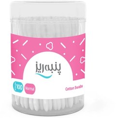 تصویر گوش پاک کن پنبه ریز مدل نرمال بسته لیوانی 100 عددی 