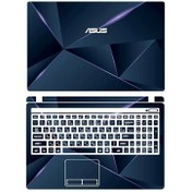 تصویر اسکین(برچسب)لپتاپ به همراه استکیر کیبورد-مدل ایسوس X54-K54-طرح هندسی41-سفارشی 