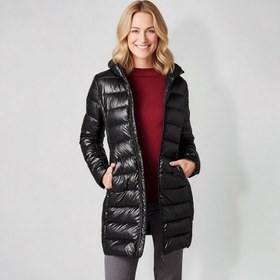 تصویر کاپشن لایت زنانه گرم و شیک نیمه براق مشکی برند اسمارا آلمانی 378042 ESMARA 