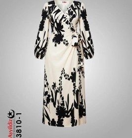 تصویر پیراهن زنانه سایز بزرگ مجلسی بلند 3810 