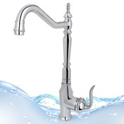 تصویر شیرآلات اهرمی آشپزخانه آیدا مدل بامبو رنگ کروم 