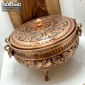 تصویر سوپ خوری مسی پایه دار(سایز3) 