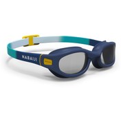 تصویر عینک شنا نابایجی - دکتلون Nabaiji Swimming Goggles - Size S - Blue / Gray / Yellow - 100 SOFT 