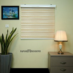 تصویر پرده زبرا طرح سایه کرم کد 112014 