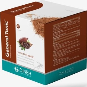 تصویر پودر جنرال تونیک دینه طعم شکلات وزن ۲۶۰ گرم ۲۰ عددی 