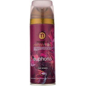 تصویر اسپری بدن طرح جدید مدل Euphoria زنانه حجم 200 میلی لیتر مدیا Media Euphoria Body Spray For Woman 200ml