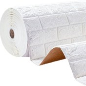 تصویر دیوارپوش فومی رولی طرح آجر سفید اندازه ۷۰*۲۸۰ 