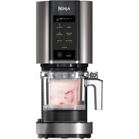 تصویر بستنی ساز و دسرساز نینجا Ninja CREAMi Ice Cream & Frozen Dessert Maker [NC300UK] 7 Programs, Black/Silver 