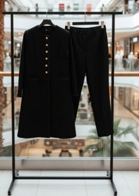 تصویر مانتو شلوار اداری اریکا رنگ مشکی 