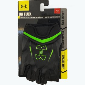 تصویر دستکش بدنسازی آندر آرمور مدل Under Armour Women's Training Gloves | مشکی سبز 