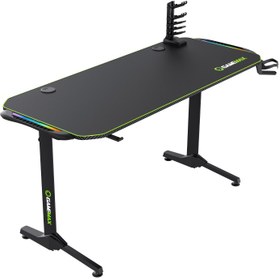 تصویر میز گیمینگ گیم مکس D140 Carbon RGB GAMEMAX D140 Carbon RGB Gaming Desk