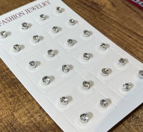 تصویر گوشواره جفت مگنتی نگینی 