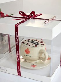 تصویر ست ماگ کیک و گل 