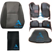 تصویر سِت کامل Mvm 315 روکش صندلی 315 چرم و کفی ها رنگ مشکی 