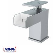 تصویر شیر روشویی کلار مدل فلت آبشاری طلایی 