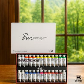 تصویر آبرنگ حرفه ای Pwc شین هان 24 رنگ 