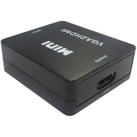 تصویر مبدل VGA به HDMI همراه صدا با کيفيت HD لیمستون LimSton VGA to HDMI+AUDIO+USB converter