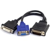 تصویر مبدل (59Pin)DVI به VGA DMS-59 DVI(59Pin) to Dual VGA Splitter Converter