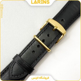 تصویر لارنس | قیمت و خرید بند اپل واچ Leather سری Golden سايز 42/44/45mm رنگ Black 