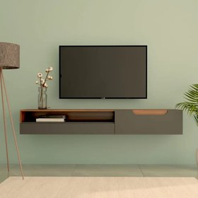 تصویر میز تلویزیون دیواری شلف باکس تلویزیون - مدل الینا 150CM - - ELINA TV SHELF 150cm