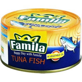 تصویر تن ماهی در روغن گیاهی فامیلا مقدار 180 گرم Famila Tuna Fish In Oil 180gr