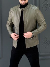 تصویر کت چرم 6501 سبز 