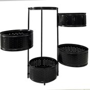 تصویر سبد سیب زمینی و پیاز ساین مدل رایکا 4 طبقه گردان 