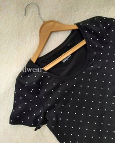 تصویر تیشرت مشکی خال خالی T_shirt