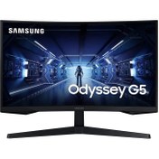 تصویر مانیتور منحنی 27 اینچ سامسونگ مدل Odyssey G5 LC27G55TQ-W SAMSUNG Odyssey G5 LC27G55TQ-W 27Inch Curved Gaming Monitor