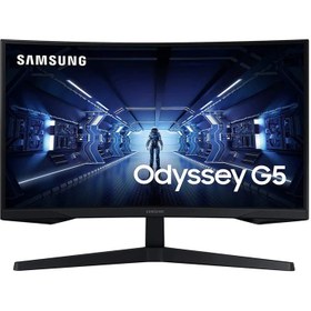 تصویر مانیتور منحنی 27 اینچ سامسونگ مدل Odyssey G5 LC27G55TQ-W SAMSUNG Odyssey G5 LC27G55TQ-W 27Inch Curved Gaming Monitor