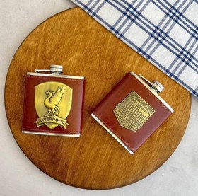 تصویر هیپ فلاسک استیک کاور چرم 